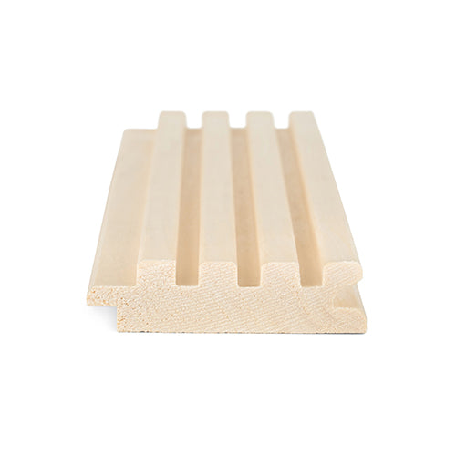 PROSAUNAS Aspen Groove-S 1x3 (15mm x 60mm) T&G - Sauna Wood, Tongue & Groove, Fluted Slat, Wall Material — view 4