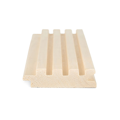 PROSAUNAS Aspen Groove-S 1x3 (15mm x 60mm) T&G - Sauna Wood, Tongue & Groove, Fluted Slat, Wall Material — view 4
