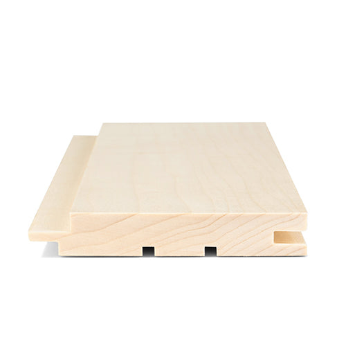 PROSAUNAS Aspen 1x4 (15mm x 90mm) T&G STS4 - Sauna Wood, Tongue & Groove, STS4 Profile, Nickel-Gap, Wall Material — view 5