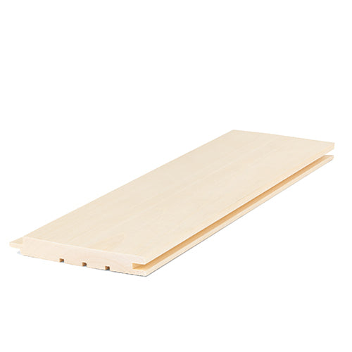 PROSAUNAS Aspen 1x5 (15mm x 120mm) T&G STS4 - Sauna Wood, Tongue & Groove, STS4 Profile, Nickel-Gap, Wall Material
