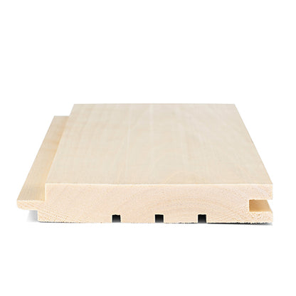 PROSAUNAS Aspen 1x5 (15mm x 120mm) T&G STS4 - Sauna Wood, Tongue & Groove, STS4 Profile, Nickel-Gap, Wall Material — view 4