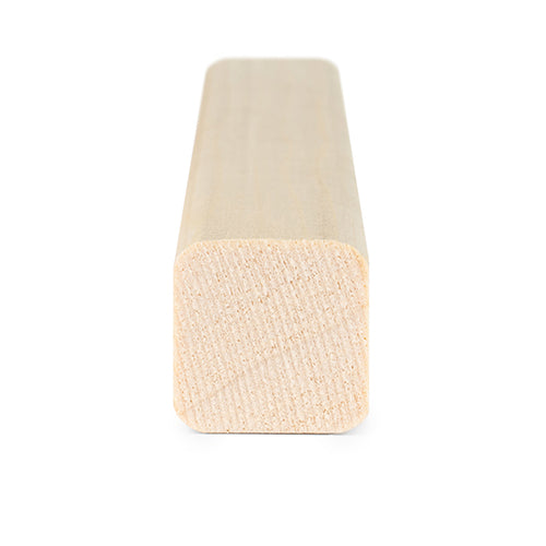 PROSAUNAS Aspen 2x2 (28mm x 28mm) S4SEE SHP - Sauna Wood, Smooth 4 Sides, Eased Edges, Trim Moulding, SHP Profile — view 4