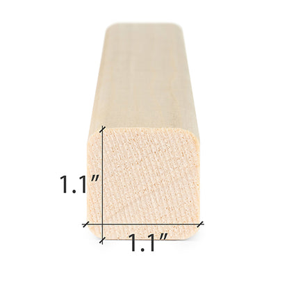 PROSAUNAS Aspen 2x2 (28mm x 28mm) S4SEE SHP - Sauna Wood, Smooth 4 Sides, Eased Edges, Trim Moulding, SHP Profile — view 5
