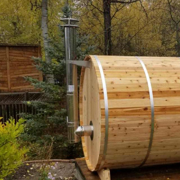 Canadian Timber Chimney Kit, side and back exit, detail