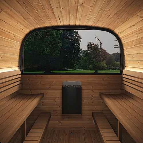 SaunaLife Model CL12GCP Cube-Series Outdoor Home Sauna Suite Kit, Up to 8 Persons