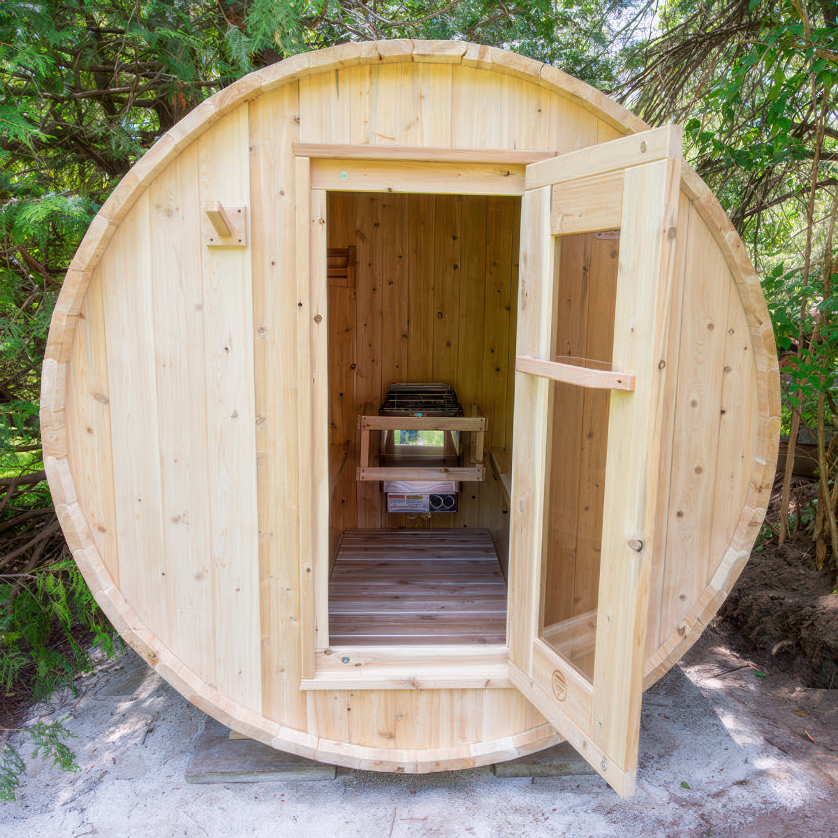 Canadian Timber Harmony 4 Person Barrel Sauna — view 8