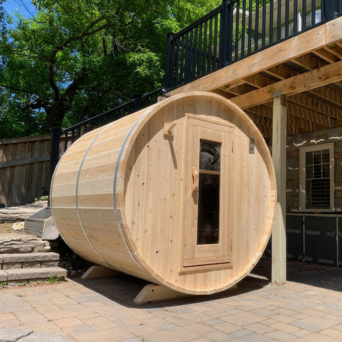 Canadian Timber Harmony 4 Person Barrel Sauna — view 9