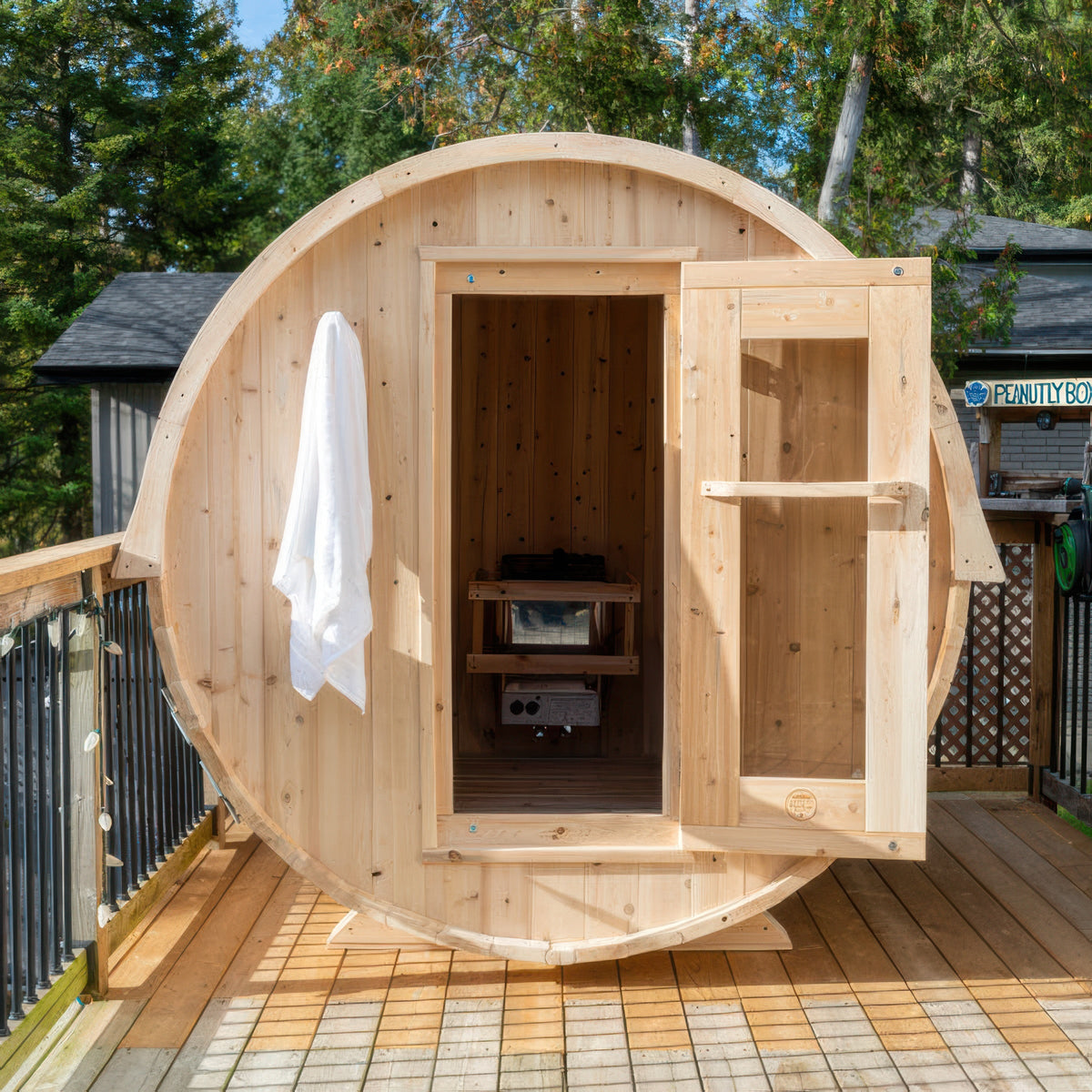 Canadian Timber Harmony 4 Person Barrel Sauna — view 10