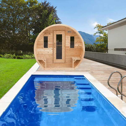 Canadian Timber Elation 4 Person Outdoor Sauna with Porch — view 2