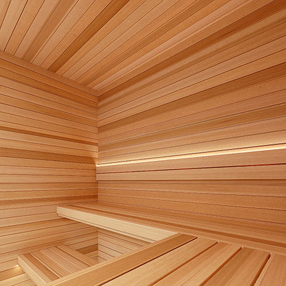 PROSAUNAS Cedar 1x4 VG T&G NG - Sauna Wood, Vertical Grain, Clear Grade A+, Tongue & Groove, Nickel-Gap, Wall Material — view 2