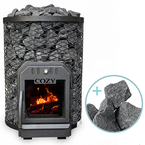 Cozy Heat O Pkg - Wood-Burning Sauna Stove Package, Up to 18kW