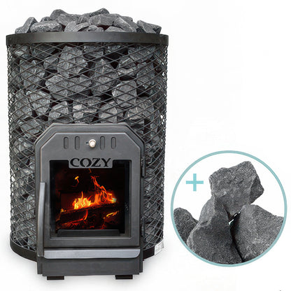 Cozy Heat O Pkg - Wood-Burning Sauna Stove Package, Up to 18kW