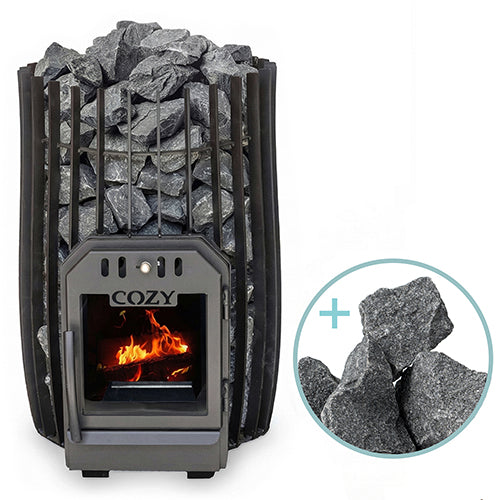 Cozy Heat SW Pkg - Wood-Burning Sauna Stove Package, Up to 18kW