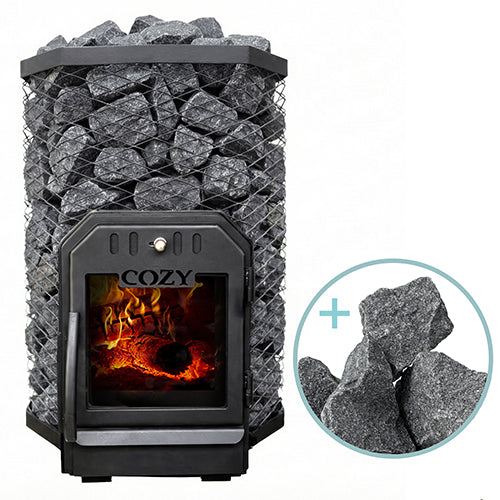 Cozy Heat Pkg - Wood-Burning Sauna Stove Package, Up to 18kW