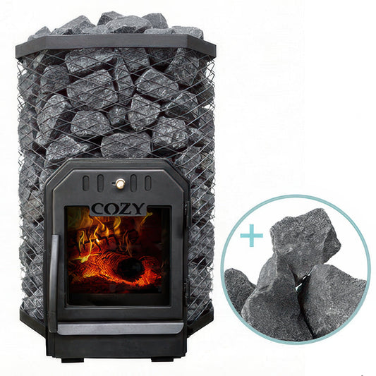 Cozy Heat Pkg - Wood-Burning Sauna Stove Package, Up to 18kW