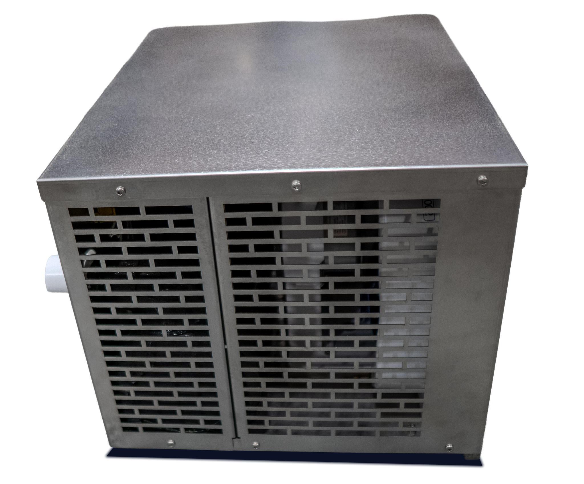 Outdoor water chiller angled view