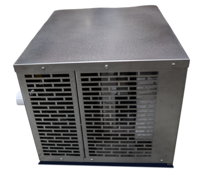 Outdoor water chiller angled view