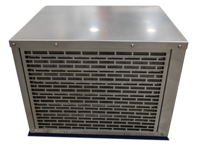 Outdoor water chiller rear connections