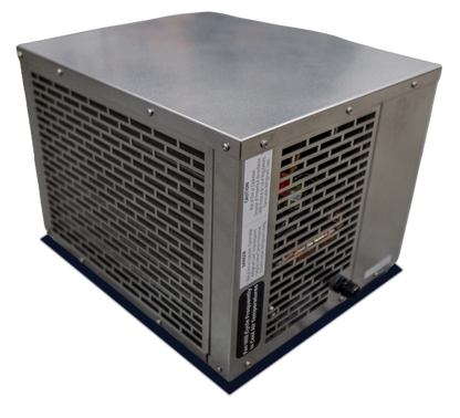 Outdoor water chiller side profile
