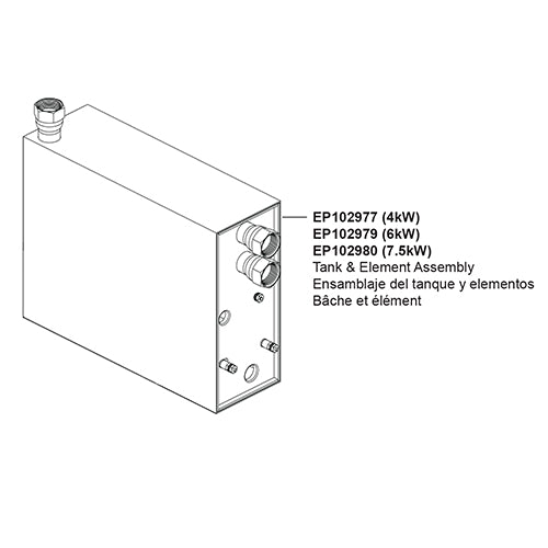 Delta Tank & Element, ES-4, 4kW, 240V/1PH