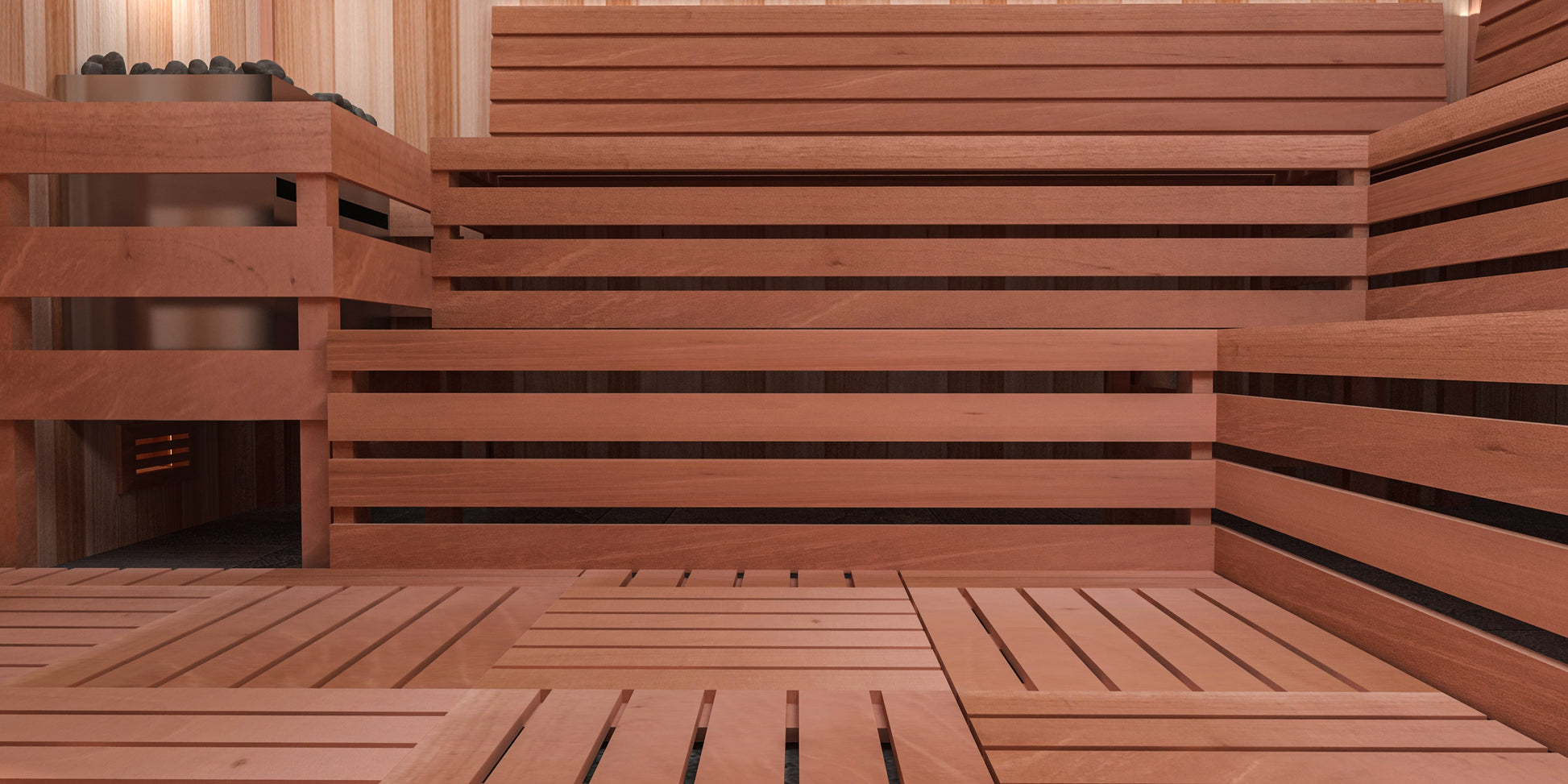 Scandia Duck-Board Flooring for Saunas — floor view