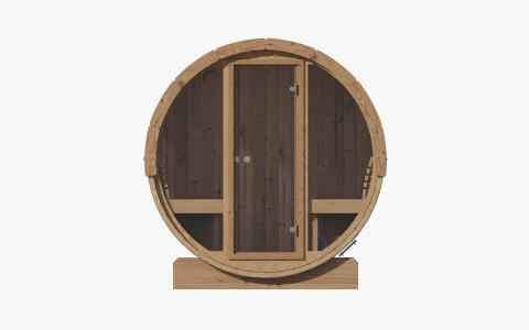 SaunaLife Ergo-series Model E8G - 6 Person Sauna Barrel with Glass Front