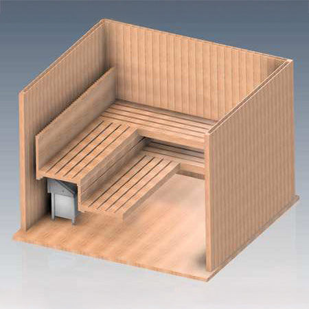 EOS Invisio Midi 208/3 - Concealed Under-Bench Electric Sauna Heater, 208V/3PH, up to 12kW — view 2