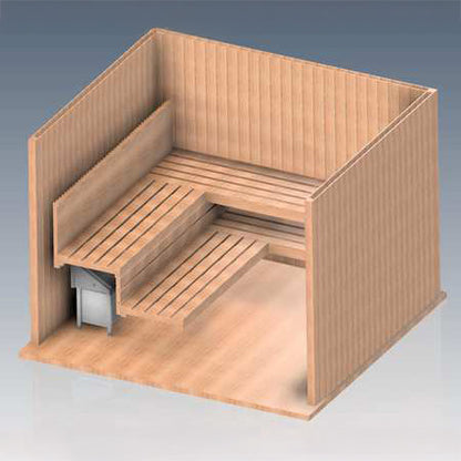 EOS Invisio Midi 208/3 - Concealed Under-Bench Electric Sauna Heater, 208V/3PH, up to 12kW — view 2