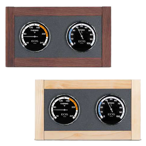 EOS Lux Climate Station Fahrenheit - Solid Wood-Framed Thermometer & Hygrometer, Fahrenheit