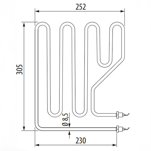 EOS SPARE MYTHOS HEATER ELEMENT, 7.5KW, 208V, 1250W