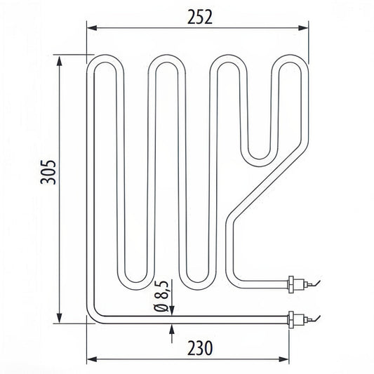 EOS SPARE MYTHOS HEATER ELEMENT, 9KW, 240V, 1500W