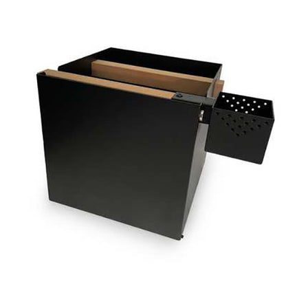 EOS Sauna Bucket Set - Cubistic Sauna Bucket, Black with Thermo-Aspen Handles
