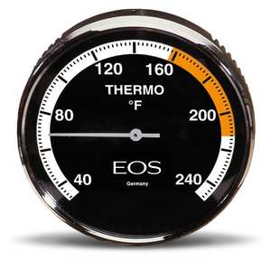 EOS Thermometer - Round Sauna Thermometer, Wall-Mount, Fahrenheit