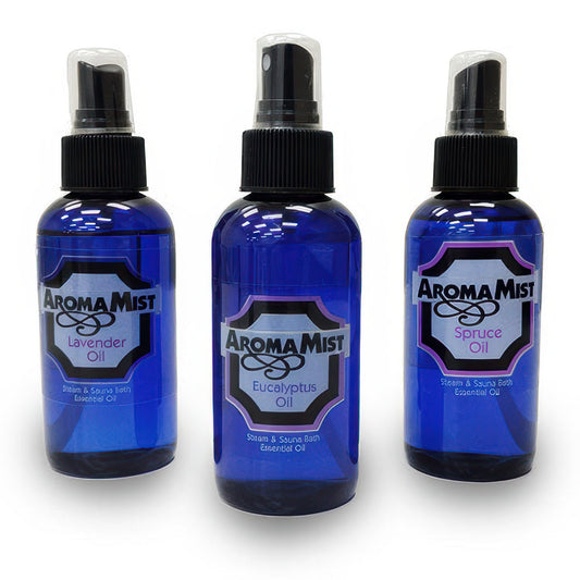 AromaMist Essential Oils 3-Pack - Eucalyptus, Lavender & Spruce, 4oz Bottles