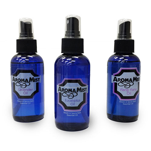 AromaMist Essential Oils 3-Pack - Eucalyptus, Lavender & Ylang Ylang, 4oz Bottles