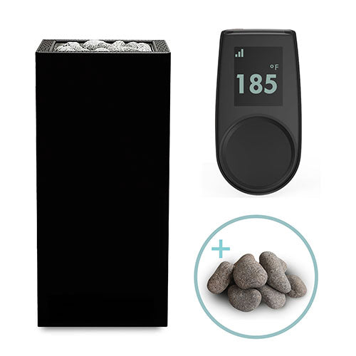 HUUM CORE Black Pkg - CORE Series Sauna Heater Package, Black Exterior, Up to 10.5kW