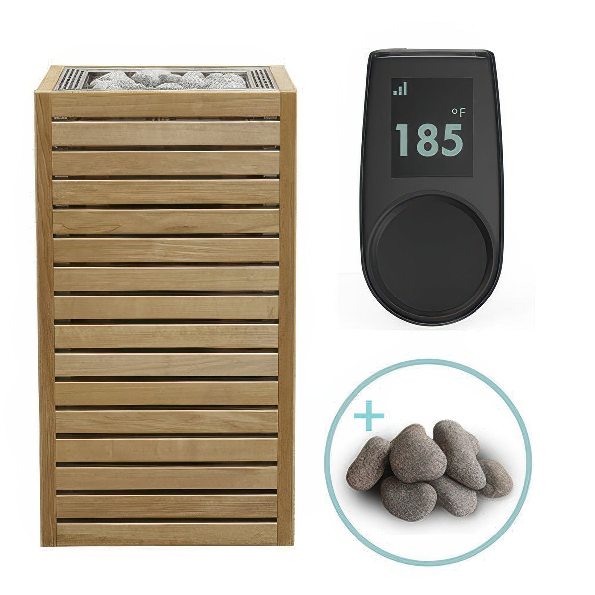 HUUM CORE Thermo-Aspen Pkg - CORE Series Sauna Heater Package, Thermo-Aspen Wood Exterior, Up to 10.5kW
