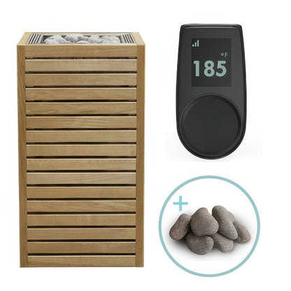 HUUM CORE Thermo-Aspen Pkg - CORE Series Sauna Heater Package, Thermo-Aspen Wood Exterior, Up to 10.5kW
