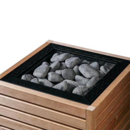 HUUM CORE Series sauna heater, thermo-aspen wood exterior, in sauna
