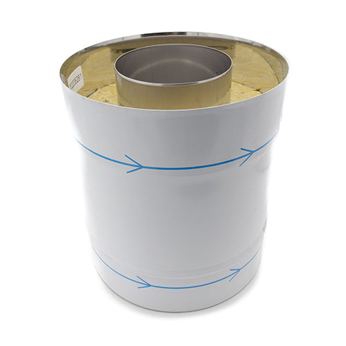 HUUM Double-Wall Straight Pipe, 0.25m