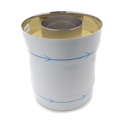 HUUM Double-Wall Straight Pipe, 0.25m