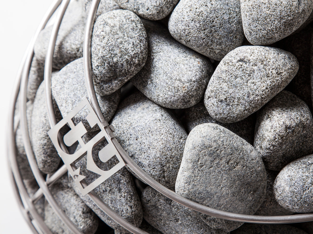 HUUM DROP sauna heater - top view of stones