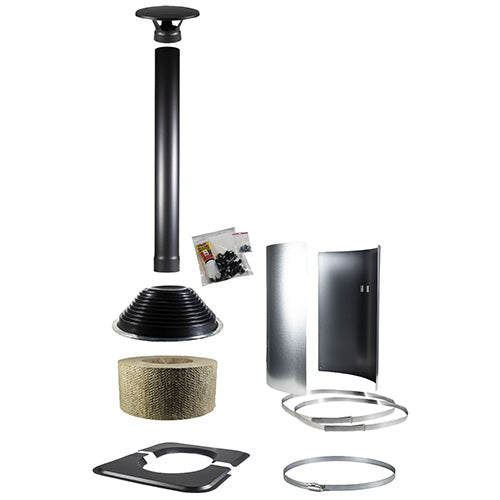 Harvia WHP-ASSYMM - Chimney Symmetric Accessory Kit, Black