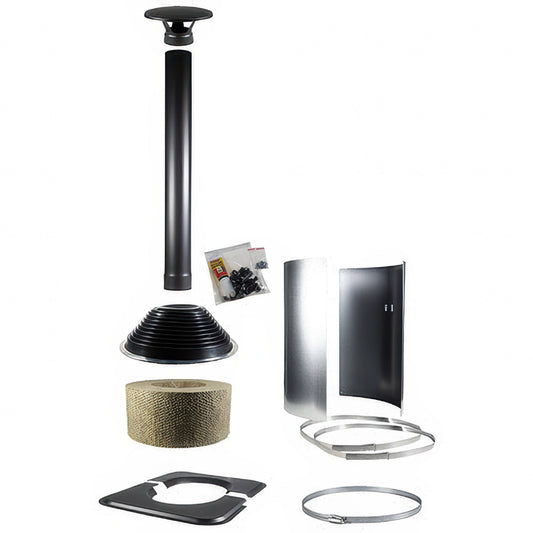 Harvia WHP-ASSYMM - Chimney Symmetric Accessory Kit, Black