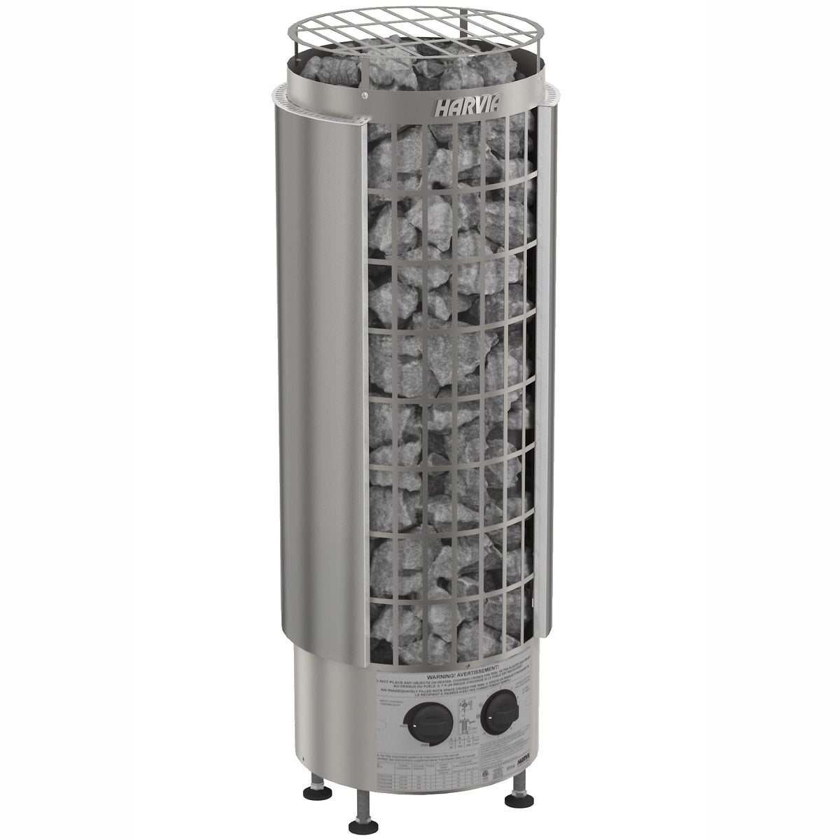 Harvia Cilindro Half PC80 sauna heater - studio front view