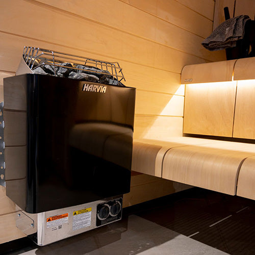 Harvia KIP Series 8kW Sauna Heater, Built-In Controls, Black — view 2