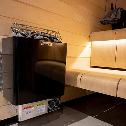 Harvia KIP Series 6kW Sauna Heater, Built-In Controls, Black — view 2