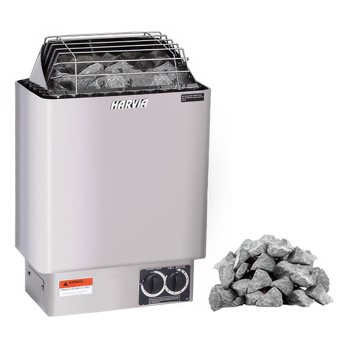 Harvia KIP45B Pkg - KIP Series 4.5kW Sauna Heater Package, Built-In Controls, Stainless Steel