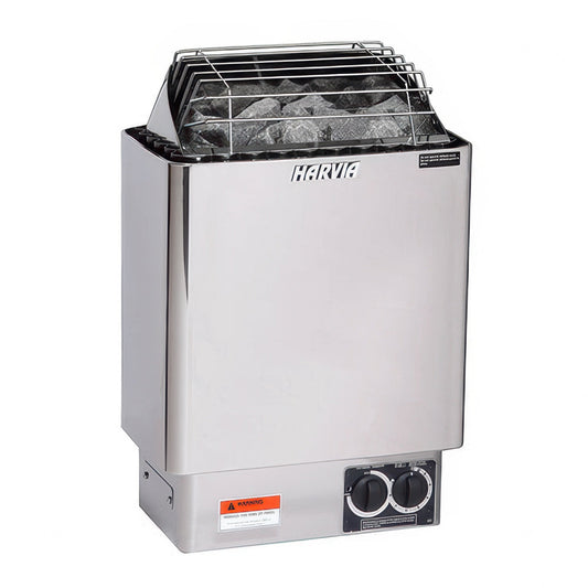 Harvia KIP Series 4.5kW Sauna Heater, Built-In Controls, Stainless Steel