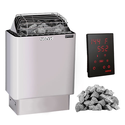 Harvia KIP45W Pkg - KIP Series 4.5kW Sauna Heater Package, Stainless Steel